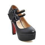 Frauen-Plattform Stilettos Mode süße High Heels Flache Pumps Hochzeitsschuhe mit Bowtie Heels Höhe 12cm