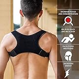 Geradehalter zur Haltungskorrektur für Damen und Herren - Rückenstabilisator Schulterschmerzen und Nackenschmerzen. Haltungsbandage