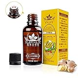 Lymphdrainage Ingweröl Ätherisches, Lymphatic Drainage Ginger Oil für Aromatherapie und als Basisöl für Massageöle 30ml