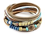 axy TWIC13 TIBET WICKELARMBAND SERIE 13! ECHT LEDER Armband Leather Bracelet!Surferarmband Schmuck (Modell 4)