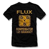 Flux Kompensator Zurueck in Die Zukunft T-Shirt Schwarz-Black XL