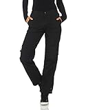 ZARMEXX FY Damen Thermohose Outdoor Ski Snowboardhose Trekking Funktionshose Cargo Wanderhose Fleece gefüttert schwarz XL (40)