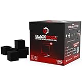 BLACKCOCO‘s® | 1KG | Premium Kokosnuss Naturkohle für Shisha & BBQ [Shisha Kohle]