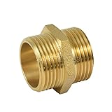 Agora-Tec® Messing Doppelnippel 1 Zoll AG (33,3mm) auf 1 Zoll AG (33,3mm) Industriequaltät