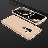 Numerva Samsung Galaxy S9 Hülle, Schutzhülle [3in1 Full-Body Protection Case] Ultra Slim Cover für Samsung Galaxy S9 Handyhülle Bumper [Schwarz-Rot]