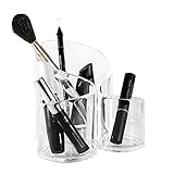 Solly´s SUSANN Kosmetik Organizer aus Acryl, Make Up Aufbewahrung, Kunststoff Becher für Schminke und Makeup, 3 Fächer