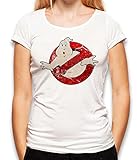 shirtminister Ghostbusters Vintage Damen T-Shirt Weiss S
