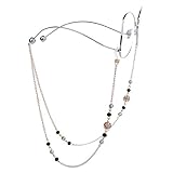 MINI TREE Brillenketten für Lesebrillen Brillenband Damen Lesebrille Kette mit Hohlperlen Brille Sonnebrillen Band  Cords Hals Cord Strap (Gold)