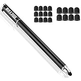 METRO 2 in 1 Premium Eingabestift Touchstift Stylus mit 20 X Ersatzspitzen für iphone ipad Samsung Galaxy Smartphones und Tablets (Schwarz)