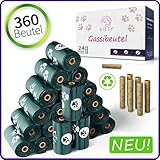 GIZZY® Premium Hundekotbeutel Biologisch Abbaubar inkl. Gratis Adressanhänger I 240 Kotbeutel für Hunde