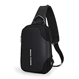MARK RYDEN Anti-Diebstahl-Schlinge Chest Bag Handtasche für Männer Wasserdicht Crossbody Reise Umhängetasche Fit für 9,7" ipad