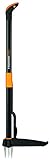 Fiskars Unkrautstecher, Länge: 1 m, Rostfreie Stahl-Arme/Kunststoff-Griff, Schwarz/Orange, Xact, 1020126