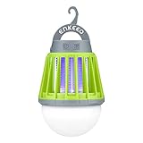 Enkeeo 2-in-1 Campinglampe Mückenkiller LED Moskito Killer wasserdicht tragbare Zeltlampe USB Aufladbare Insektenschutz 2000mAh (Grün)