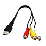 Sharplace Audio Video AV-Adapter Kabel 3 RCA Männlich auf USB Stecker Splitter Kabel