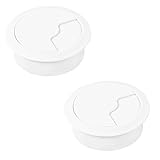 2 Stück - Kabeldurchführung Schreibtisch Kunststoff OFFICE rund | Kabeldurchlass weiß | Kabelführung zum Eindrücken | Kabeldose Bohr-Ø 60 mm | MADE IN GERMANY | Möbelbeschläge von GedoTec®