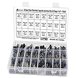 Aussel 24 Wert 500 Stück Elektrolytkondensator Sortimentsbox Kit Bereich 0.1uF-1000uF (EC500PCS-24)
