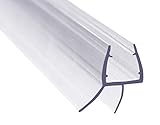 100 cm Duschtür und Duschkabinen Dichtung für 6mm, 7mm und 8mm Glasdicke - Schwallschutz Gummilippe - Ersatzdichtung mit Verlängertem Innenlippe/Wasserabweiser für Duschwand