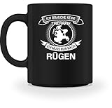 Rügen Ich brauche keine Therapie lustig Geschenk Spruch - Tasse -M-Schwarz