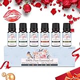 Ätherische Öle Set, Siman Duftöle für Diffuser und Aromatherapie, 100% Reines Bio naturrein Aroma-Öl, 6 Verschiedene Aromen - Lavendel, Teebaum, Eukalyptus, Zitronengras, süße Orange, Pfefferminze