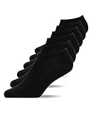 Snocks ® Herren & Damen Sneaker Socken (6x Paar) Lange Haltbarkeit Dank Bester Qualität (43-46, Schwarz)