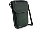 TWIVEE - Brustbeutel mit RFID-Schutz - Brusttasche Unisex - Reise Umhängebeutel - Reisegeldbeutel - Grün