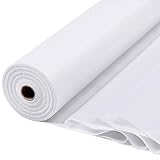 HeavenBird Tischdeckenrolle, Oeko-TEX® 100, Einweg Vlies Stoffähnlich Tischdecke Rolle, Meterware Tischtuchrolle, Geeignet Für Geburtstag Party Deko. (Weiß, 1.2 m * 25 m)