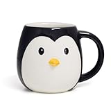 balvi Tasse Pingo Becherförmigen Kopf Pinguin 400 ml Fassungsvermögen Spülmaschinenfest und Mikrowellen Keramik