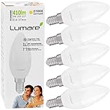 Lumare LED Kerze 5er | E14 5W | Ersetzt 40W Watt Lampe | 410 Lumen Glühbirne | 2700 Kelvin | C35 Leuchtmittel | warmweiss