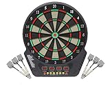 Elektrisches Dartboard Elektronische Dartscheibe LCD Scheibe mit Schutzhülle 6 Dartpfeile mit Dartpfeile Netzadapter für 1-16 Spieler