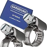 Garsiduro Profi - Schlauchschellen-Set aus Edelstahl in W4 Qualität - hochwertiges Sortiment aus rostfreien V2A Schlauchklemmen für Waschmaschine, Spülmaschine, Pool, Auto - 20 Stück, 8-50 mm