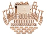 CreaBLOCKS Holzbausteine Grundpaket (156 unbehandelte Bauklötze)