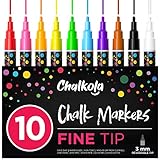 Kreidestift – 10er Pack neonfarbene kreidemarker - Für Whiteboard, Kreidetafel, Fenster, Tafel, Bistros – 3mm Kugelspitze