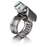 Garsiduro Profi Schlauchschellen 8-12 mm aus Edelstahl in W4 Qualität, 12 Stück, Bandbreite 9 mm – hochwertiges Set aus stabilen V2A Schlauchklemmen für Auto, Motorrad, Boot, Aquarium, Rasenmäher