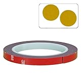 DonDo 3M 4218P Doppelseitiges Klebeband Scotch Montageklebeband Hochleistungsklebeband extra stark 10mm 3 Meter + 2x 3M 610C Reflektionspunkte Gelb