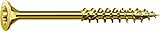 SPAX Universalschraube, 3,0 x 35 mm, 200 Stück, T-STAR plus, Senkkopf, Teilgewinde, 4CUT, YELLOX A2L, gelb verzinkt, 0191020300353