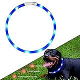 Hunde Leuchthalsband LED Halsband Hundehalsband Hunde, individuell kürzbar, USB aufladbar, Kabel im Lieferumfang enthalten
