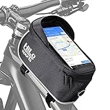 Rahmentasche Fahrrad für Smartphone am Oberrohr | Rad Oberrohrtasche wasserdicht | Handy Fahrradtasche Rahmen | Oberrohr Fahrradtasche Mountainbike