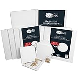 Artina FSC Keilrahmen 12er Set Akademie - 30x40 cm, 20 x20 cm, 20x30 cm, 30x30 cm & 40x60 cm Leinwand Set - 100% Baumwolle 280g/m²