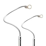 3W LED Bettleuchte dimmbar Leseleuchte Nachttischlampe Bettlampe Leselampe, Auswahl:2er Set silbergrau