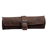 BARON of MALTZAHN Pencil Cases Cosmetic Bag HOMER Leather Brown by Baron of Maltzahn