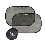 Auto SONNENSCHUTZ / SONNENBLENDE im 2er Set für Baby und Kind von Outback Shades - schwarz - Hitzeschutz mit UV Schutz für die Seitenfenster. Praktisch: Universelle Größe 48 x 30 cm, selbsthaftend