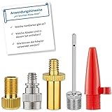 HiLo sports 5er Set Fahrrad Ventiladapter | für DV SV AV Ventile, Luftmatratzen und Bälle