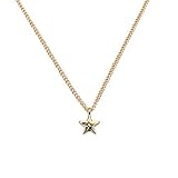 Damen Halskette von JUTTA | Gold Kette mit Stern Anhänger für Frauen, Mädchen, Mutter | Reißfest - Stabil - Gute Qualität | Tolle Schmuck - Halsketten Geschenkidee