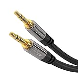KabelDirekt - Aux Kabel - 0,5m - (Audio Stereo Klinkenkabel, 3.5mm Kabel, Klinkenstecker, geeignet für iPhone, iPad, Smartphone, MP3, Tablet PCs, FM Transmitter, Auto) - PRO Series