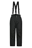 Mountain Warehouse Raptor Schneehose für Kinder - 2 Taschen, schneedichte Hose, abnehmbare Träger und Reißverschluss am Knöchel - Ideal für Jungen und Mädchen Schwarz 164 (13 Jahre)