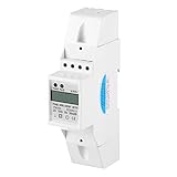 Hilitand Hutschiene Stromzähler Digital LCD einphasig DIN-Schiene Stromzähler 10-40A Elektronische KWh Meter