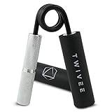 TWIVEE - Fingerhantel für maximale Griffkraft - Unterarmtrainer mit Griffpolster und Tasche - Gripper aus gehärtetem Stahl und Aluminium - Handtrainer - Handmuskeltrainer