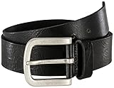 Weinmann Echt Leder Herren Gürtel | Jeansgürtel Vulcano | MADE IN GERMANY | Schöner Ledergürtel für Freizeit und Business | Breite: 4 cm | 110 | Schwarz | 40039700110