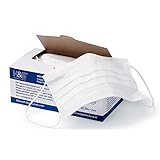 Mundschutz (OP Vlies-Mundschutz) 50 Stück-Packung von ISC H&S mit Elastikband in Komfortlänge, 3-lagig, 100% PP, mit Nasenbügel, glasfaserfrei, latexfrei (3-lagig weiß)