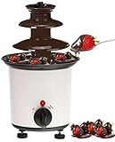Schokoladenbrunnen | Schokobrunnen | Schokofontäne | Fondue | Schokofondue | 190 Watt | 500 ml | Edelstahl | Leichte Reinigung | Hitzefest |